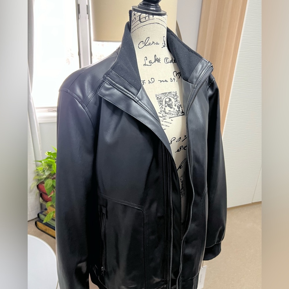 Men’s large, Calvin Klein, jacket faux leather